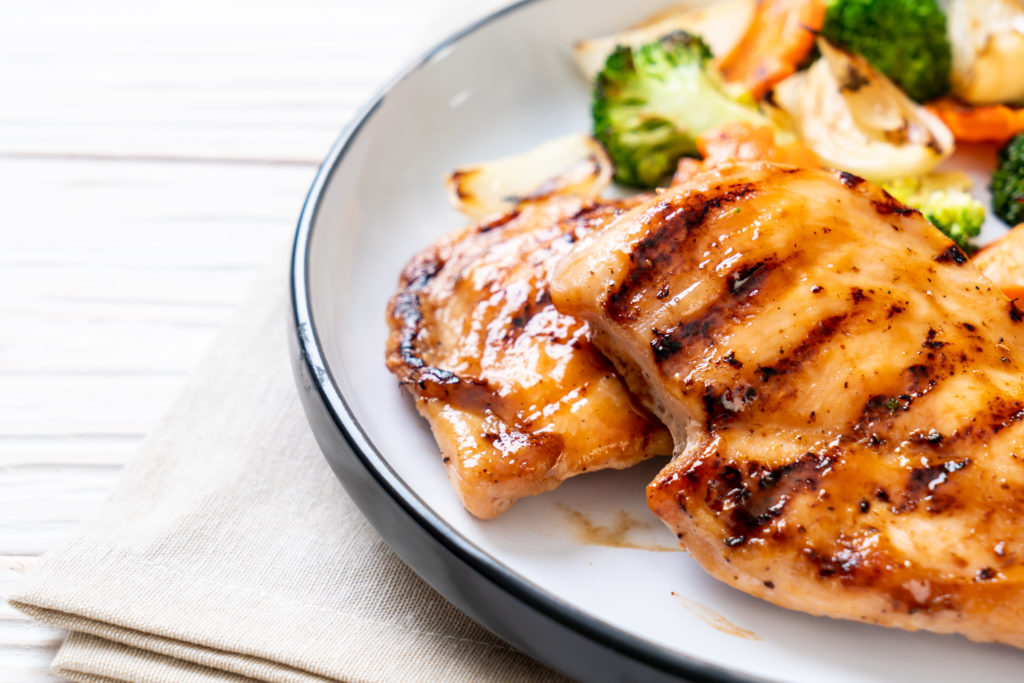 griled chicken breast steak with vegetable Glut 1 Ataxia